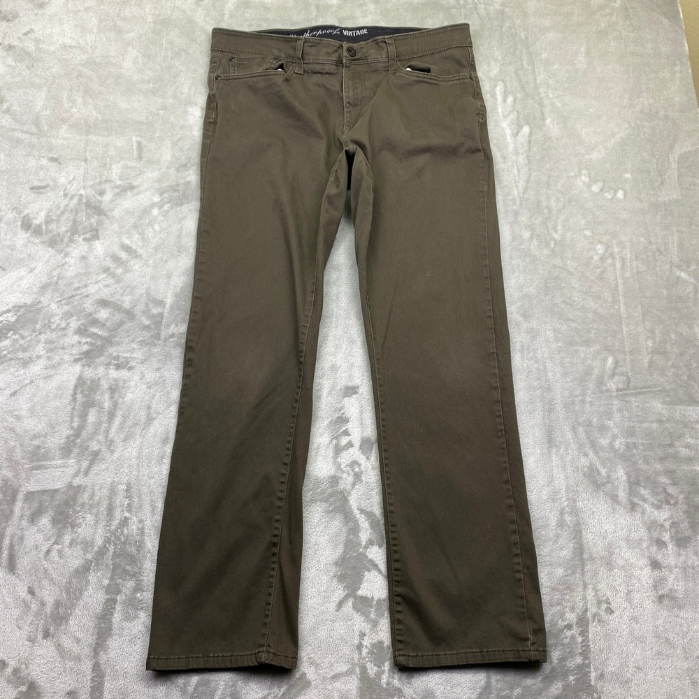 Weatherproof Vintage Straight‎ Fit Chinos Pants Khaki Mens Size 36 Fits 35"